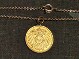 Deutsches Reich Enamel German and Austrian Flag Pfennig Necklace