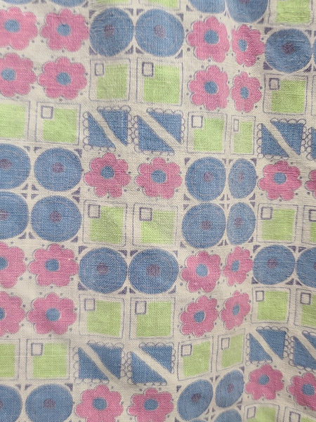 Colorful Print Button Down Dress <br> (B-52" W-44.5" H-52")