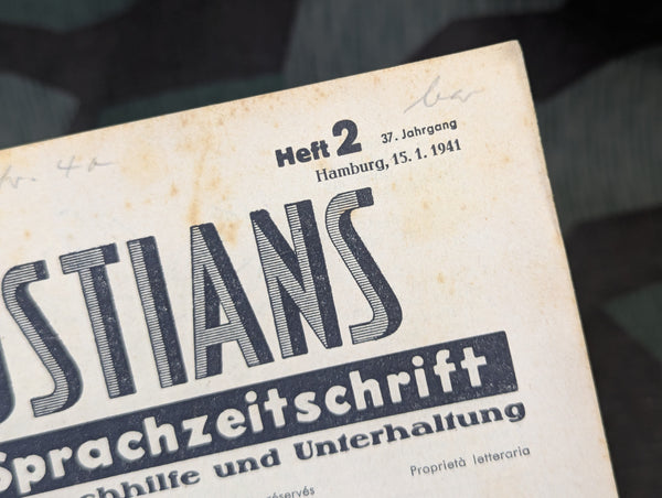 Paustians Lustige Sprachzeitschrift Funny Language Magazine Heft 2 15.1.1941