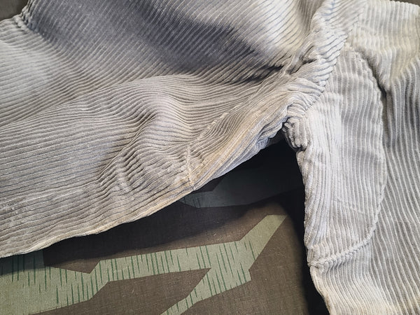 German Gray Corduroy Gray Plus Four Trousers (Small)