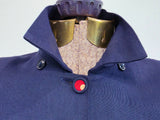 Navy Blue Smock Top with Red Trim <br> (34" Bust)