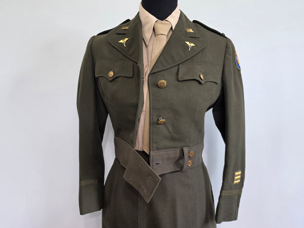 Nurse Uniform Grouping: Ike Jacket, Skirt, Hat, Blouse and Tie <br> (B-38" W-26.5" H-37")