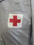 American Red Cross Gray Lady Seersucker Uniform Dress and Hat <br> (B-36" W-28" H-36")