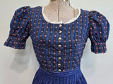 Blue and Pink Dirndl <br> (B-33" W-26")