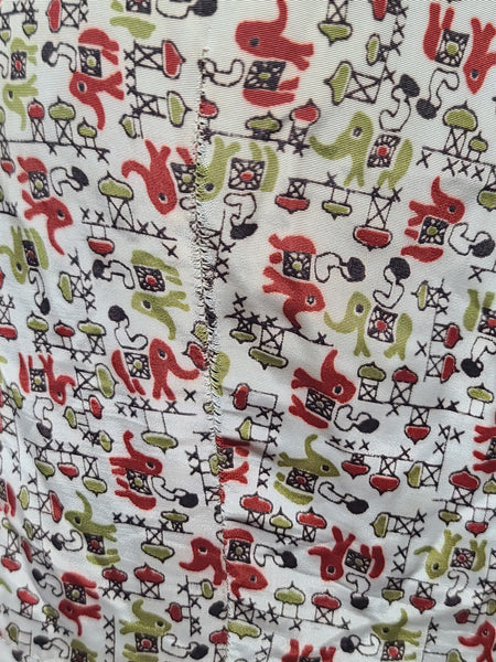 Elephant Novelty Print Dress <br> (B-44.5" W-38" H-49")