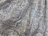 White Blue Pink Abstract Print Dress <br> (B-34" W-25.5" H-42")