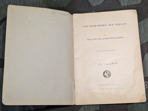 1944 "Und Noch Einmal Der Versatz" Book on Construction