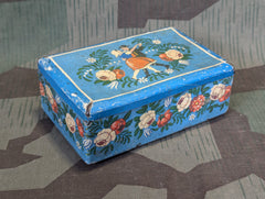 Blue Printed Cookie Tin
