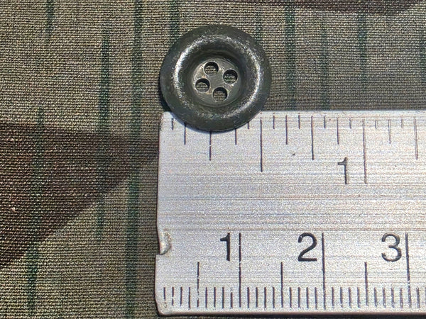 Original Feldgrau Shirt Buttons Dished Metal 14mm 4 Hole