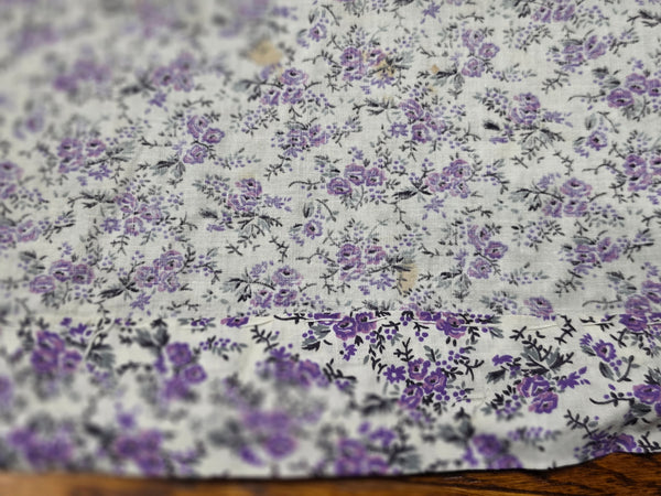 Purple Flower Print Dress <br> (50" Bust)