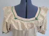 German Prewar Silk Dress Handmade <br> (B-46" W-39.5" H-46")
