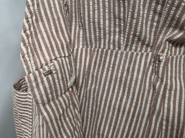 Army Nurse Seersucker Hospital Dress and Cap (Named) <br> (B-34" W-25" H-33")