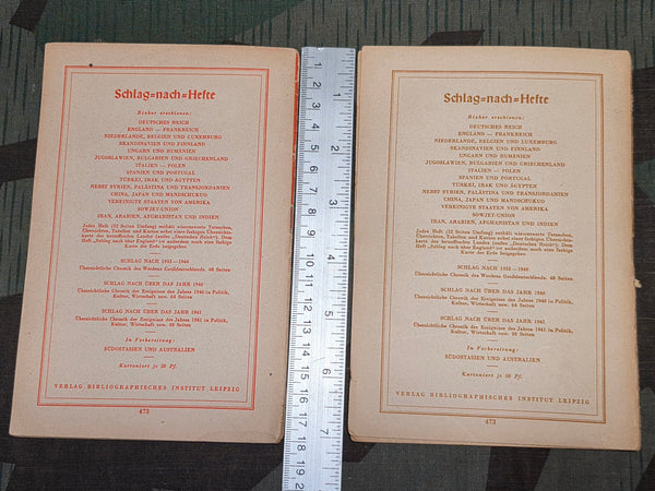 Set of 2 Schlag Nach Books: Iran, Arabia, Afghanistan, India and Turkey, Iraq, Eygpt