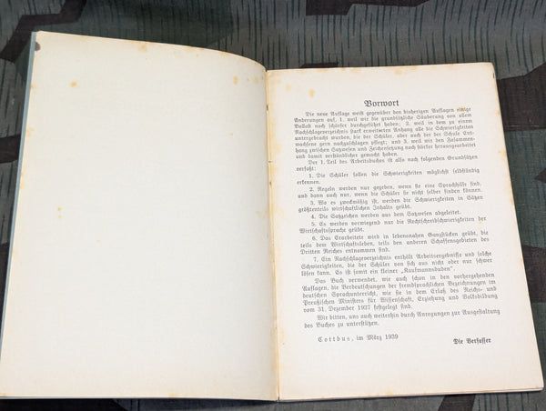 1939 Deutsches Arbeitsbuch Für Wirtschaftsschulen