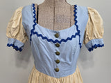 German Light Blue Dirndl and Apron <br> (B-34" W-25.5")