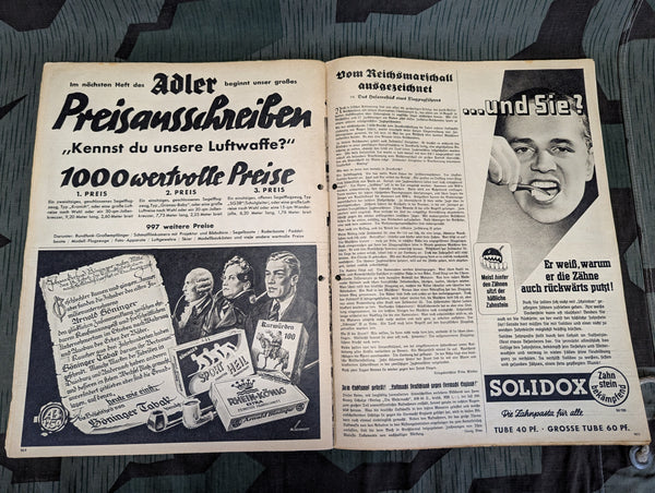 Der Adler Magazine 17 September 1940 Heft 19