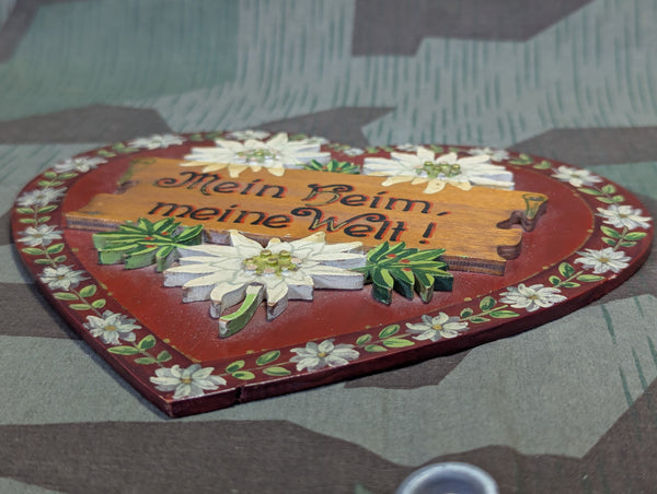 Wooden Decorative Edelweiss Wall Plaque