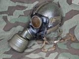 M38 Gas Mask in Late War Can with Lenses, Cloth, and Retainer