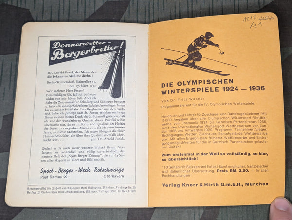 Die Laufschule Instructional Ski Book 1936