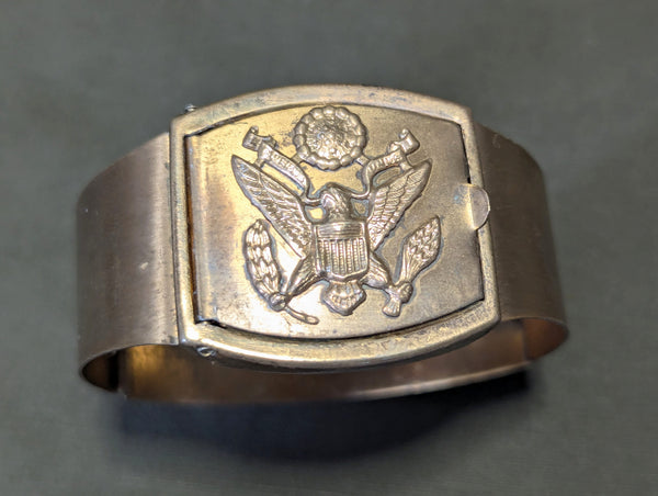 Army Sweetheart Locket Cuff Bracelet