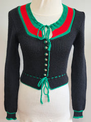 German Traditional Knit Cardigan Sweater (Same Style as BDM) Small/Medium