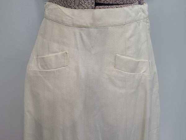 US Navy WAVES White Uniform Jacket & Skirt <br> (B-36" W-24" H-34")