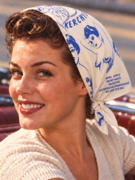 Reproduction Risqué Pinup Phrenology Kerchief Bandana