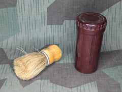 Bakelite Shaving Brush Container with Brush