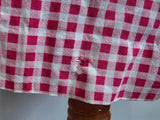 Red and White Gingham Dress <br> (B-41" W-32" H-40")