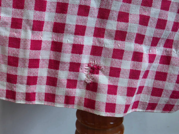 Red and White Gingham Dress <br> (B-41" W-32" H-40")