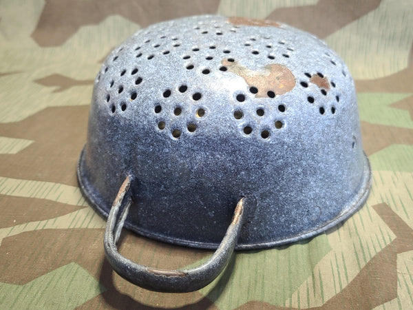 German Helmet Made into a Strainer