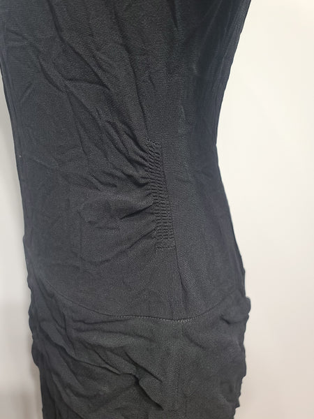 Black Dress with Red and Gold Trim <br> (B-34" W-26" H-33")