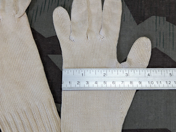 Small German White Knit Gloves