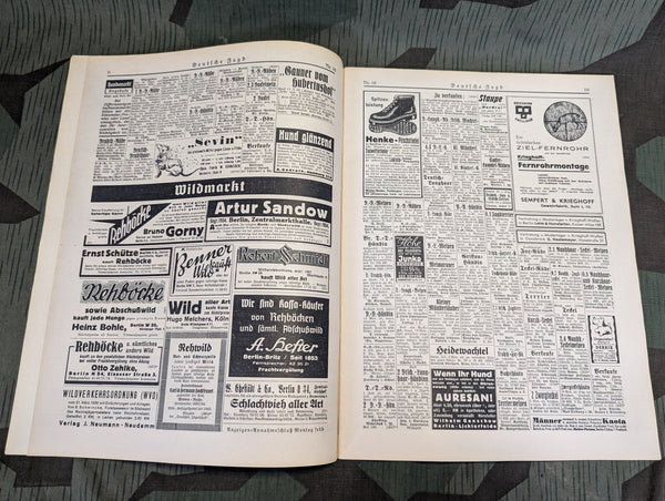 Deutsche Jagd Hunting Magazine July 1939 Nr.16