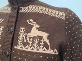 Deer Cardigan Sweater (45" Bust)