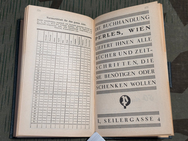 1938 Forestry Pocket Calendar / Diary