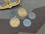 Spring Loaded Double Reichsmark Coin Holder with 5 Coins