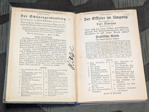 Das Kommandobuch 1917 Infantry Training