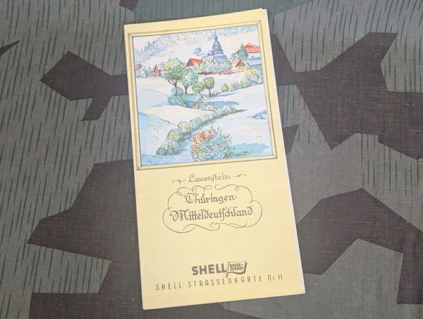 Original Shell Map of Thüringen Mitteldeutschland
