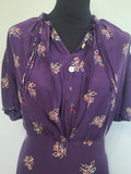 Purple Dress with Bow Print <br> (B-40" W-30" H-37")