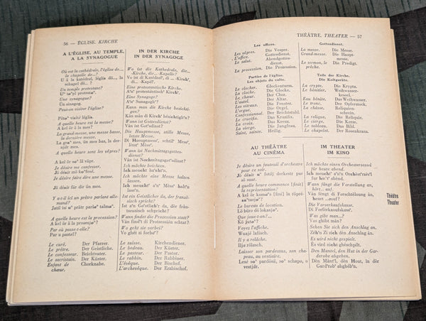 1937 French - German Phrase Book