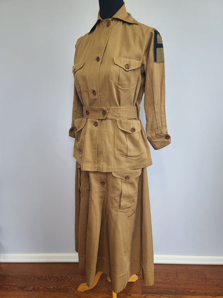 WWI Women's Uniform Jacket and Skirt <br> (B-38.5" W-30" H-48")