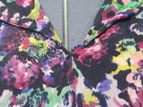 Purple Flower Print Dress <br> (B-48" W-40" H-49")