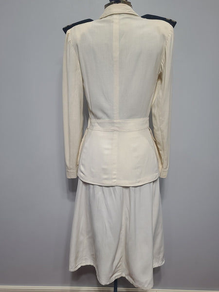 NNC Navy Nurse White Uniform Jacket and Skirt <br> (B-33" W-25" H-33.5")