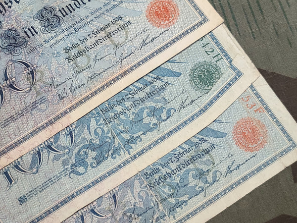 1908 Reichsbanknote 100 Mark Note