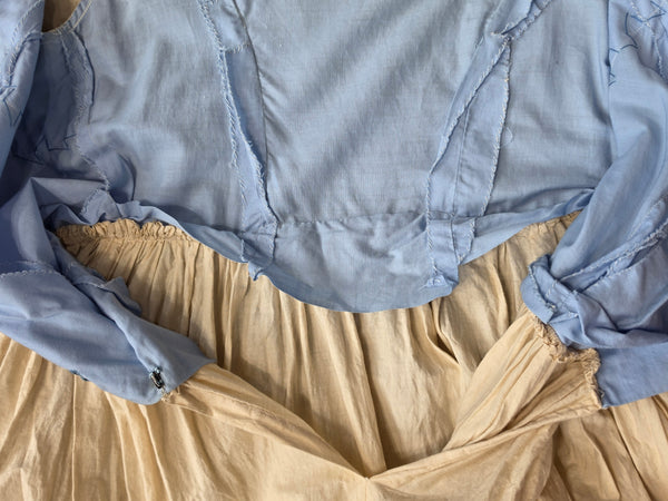 German Light Blue Dirndl and Apron <br> (B-34" W-25.5")