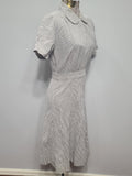 WAVES Seersucker Work Dress <br> (B-36" W-25" H-30")