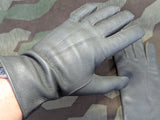 German Insulated Gray Leather Gloves 9 1/2