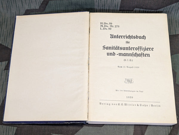 1939 Training Manual for Medics H.Dv.59