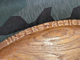 Unser Täglich Brot Gib Uns Heute German Wood Oval Bread Plate